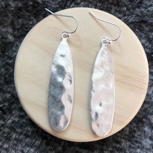 Annie Silver Hammered Drop Earrings